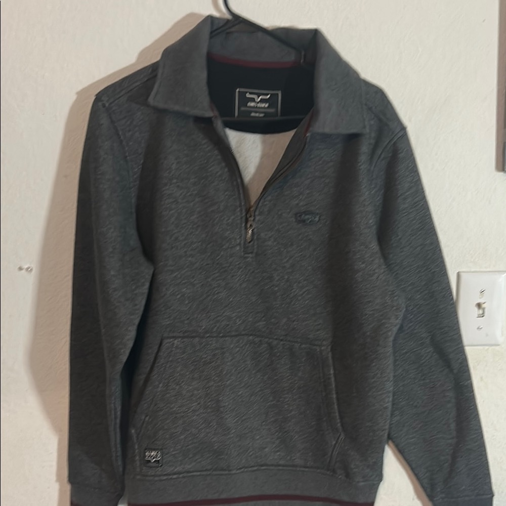 Men's Gray Quarter-Zip Sweater
